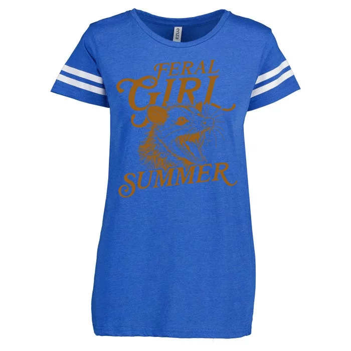 Feral Girl Summer Funny Enza Ladies Jersey Football T-Shirt