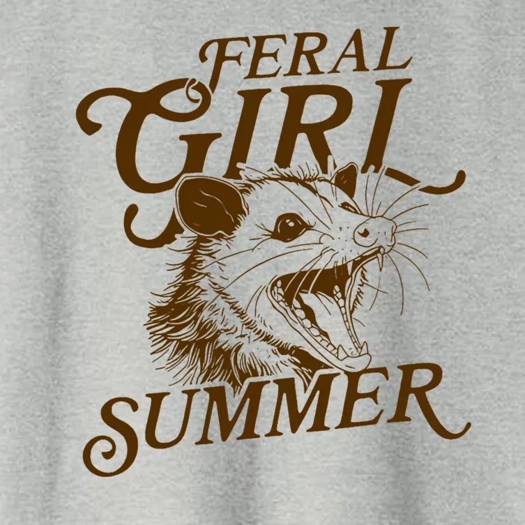 Feral Girl Summer Funny Women's Crop Top Tee