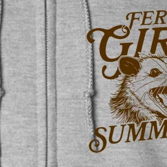 Feral Girl Summer Funny Full Zip Hoodie