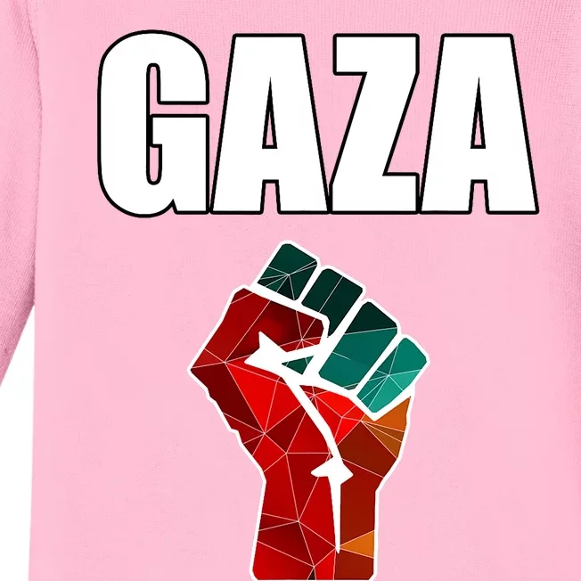 Free Gaza Save Palestine Baby Long Sleeve Bodysuit