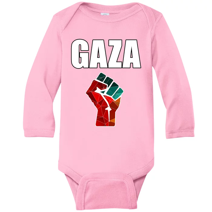 Free Gaza Save Palestine Baby Long Sleeve Bodysuit