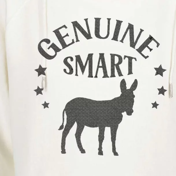 Funny Genuine Smart Ass Donkey Graphic Womens Funnel Neck Pullover Hood