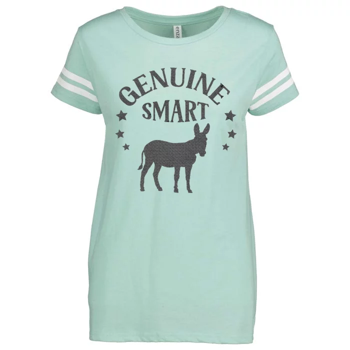 Funny Genuine Smart Ass Donkey Graphic Enza Ladies Jersey Football T-Shirt