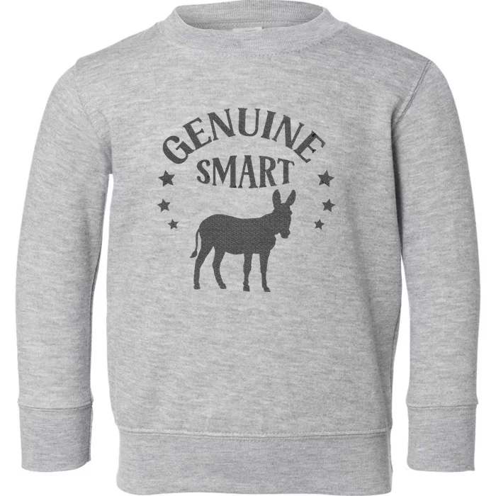 Funny Genuine Smart Ass Donkey Graphic Toddler Sweatshirt