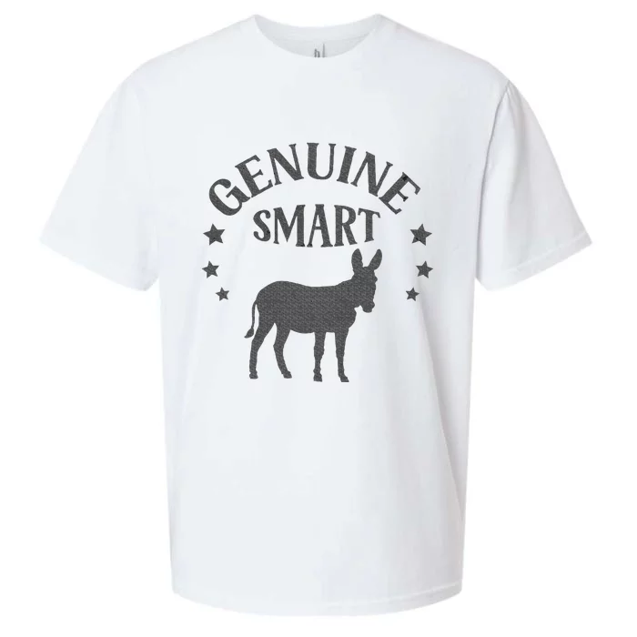 Funny Genuine Smart Ass Donkey Graphic Sueded Cloud Jersey T-Shirt