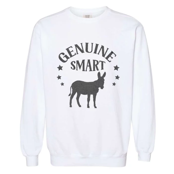 Funny Genuine Smart Ass Donkey Graphic Garment-Dyed Sweatshirt