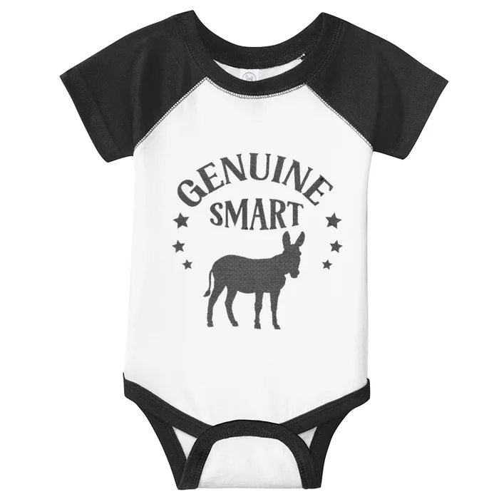 Funny Genuine Smart Ass Donkey Graphic Infant Baby Jersey Bodysuit