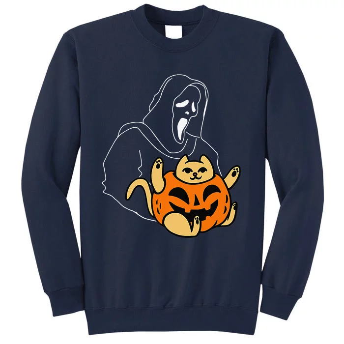 Funny Ghostface Scream Halloween Tall Sweatshirt