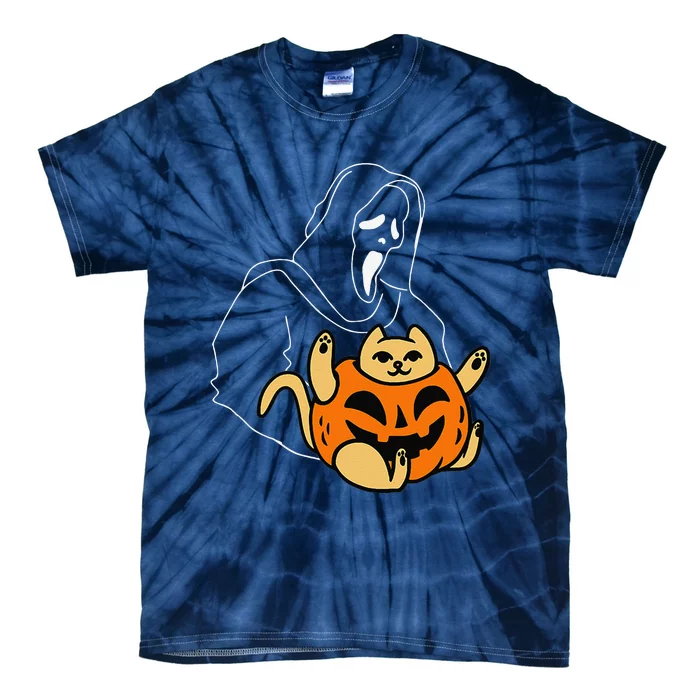 Funny Ghostface Scream Halloween Tie-Dye T-Shirt