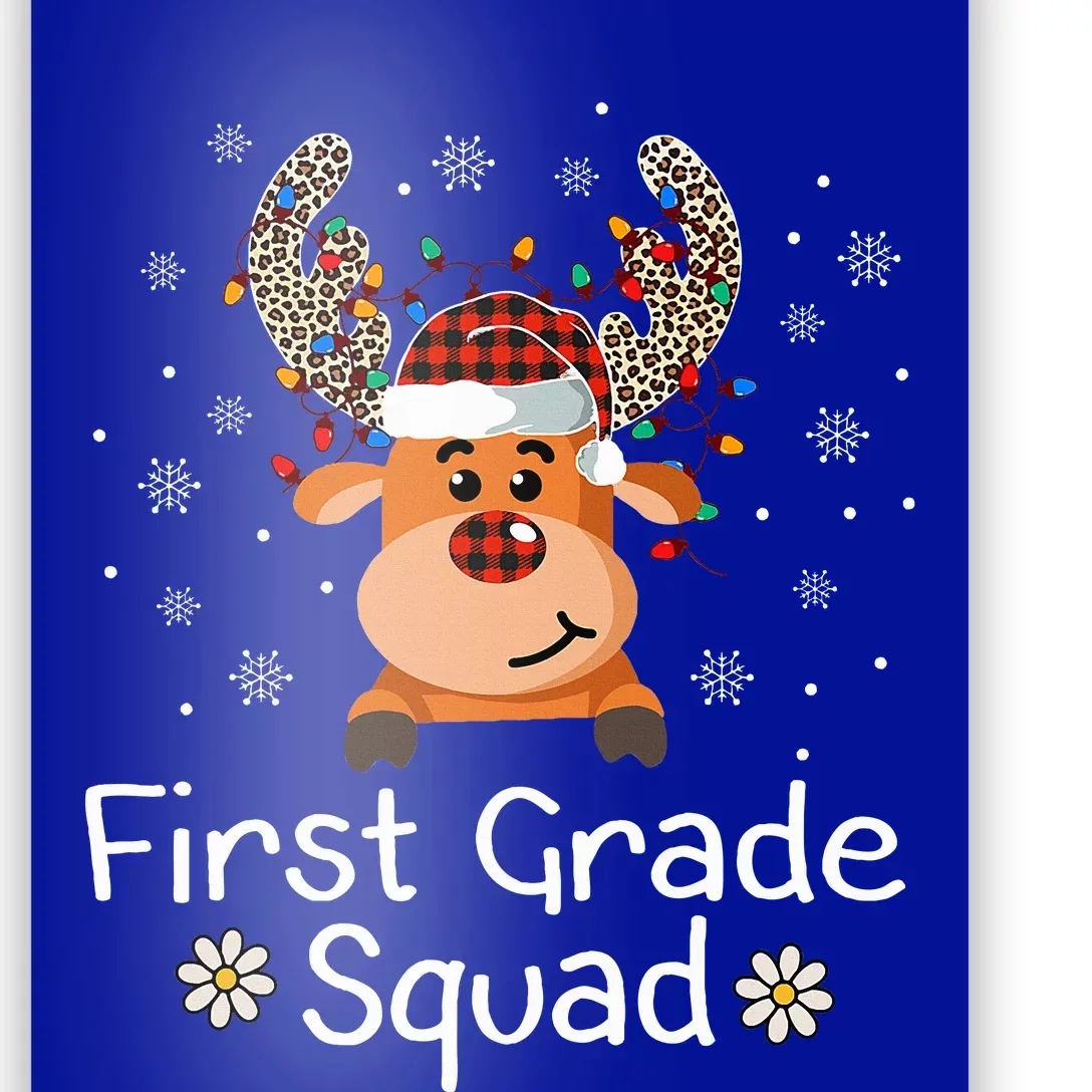 First Grade Squad Reindeer Teacher Christmas 1st Grade Poster