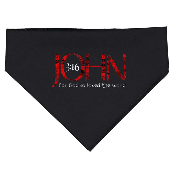 For God So Loved The World John 316 USA-Made Doggie Bandana