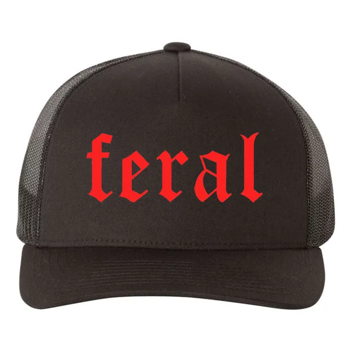 Feral Girl Summer Fun Design Yupoong Adult 5-Panel Trucker Hat