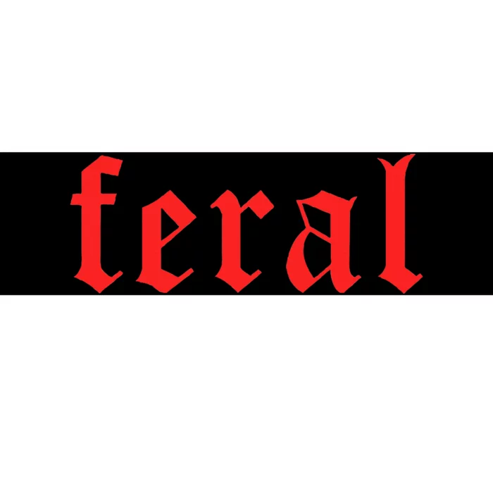 Feral Girl Summer Fun Design Bumper Sticker