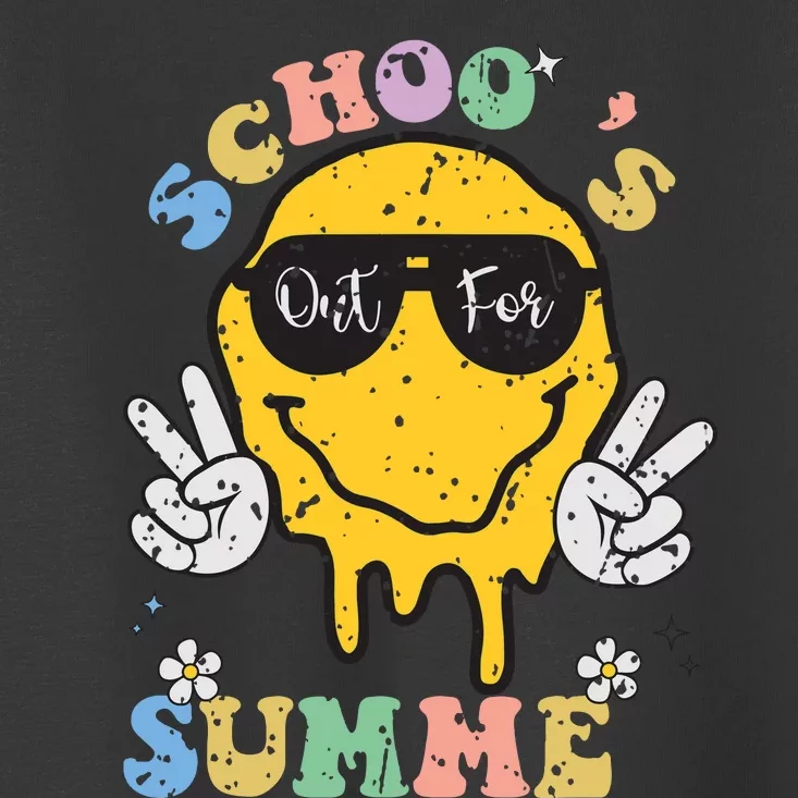 Funny Groovy Schools Out For Summer Graduation Teacher Toddler T-Shirt