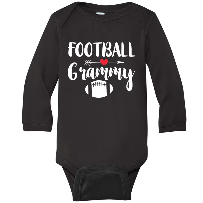 Football Grandma Sports Grandmother Grammy Gift Baby Long Sleeve Bodysuit