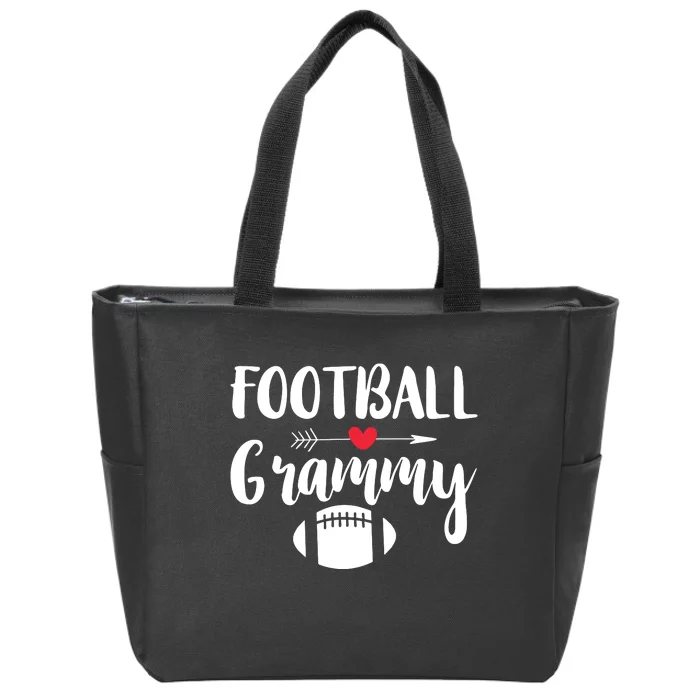 Football Grandma Sports Grandmother Grammy Gift Zip Tote Bag