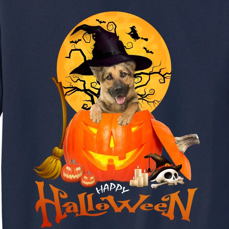 Funny German Shepherd Dog Dog Spooky Halloween Tall Sweatshirt