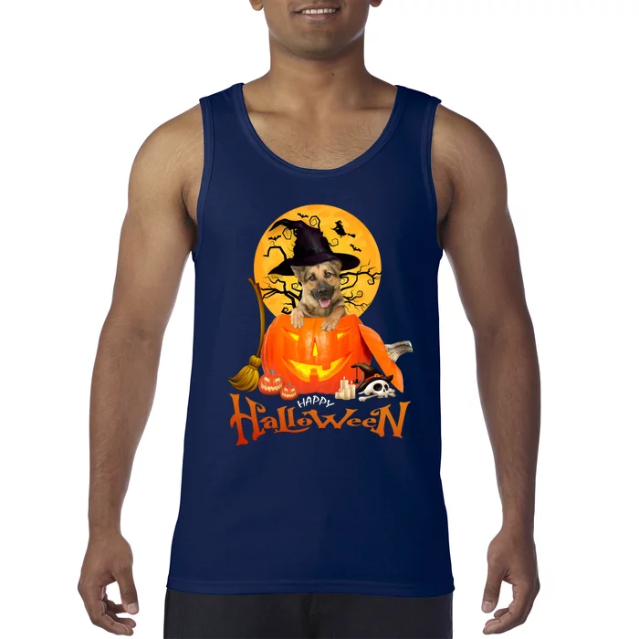 Funny German Shepherd Dog Dog Spooky Halloween Tank Top