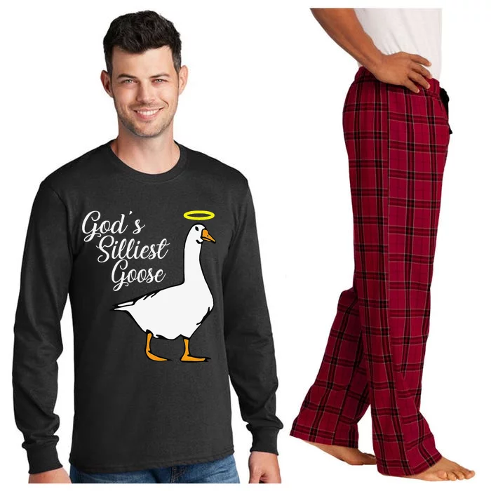 Funny God's Silliest Goose Long Sleeve Pajama Set