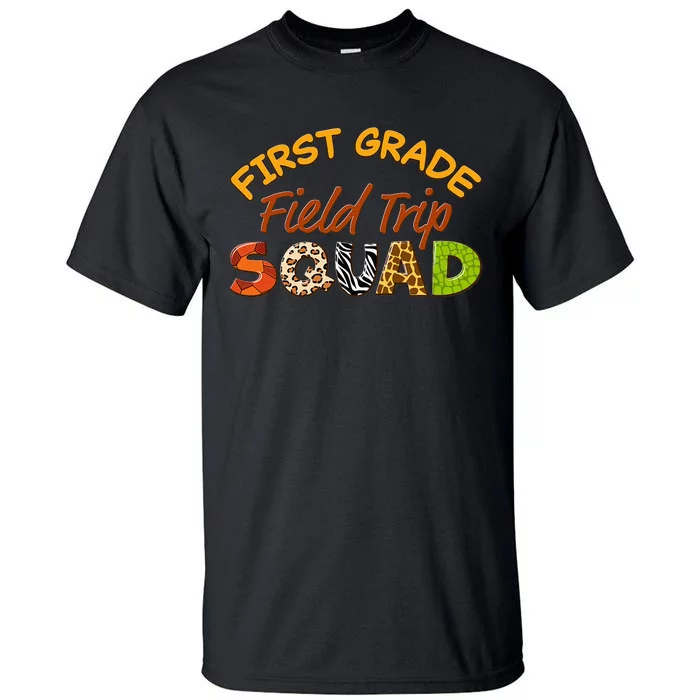 First Grade Students School Zoo Field Trip Squad Matching Tall T-Shirt