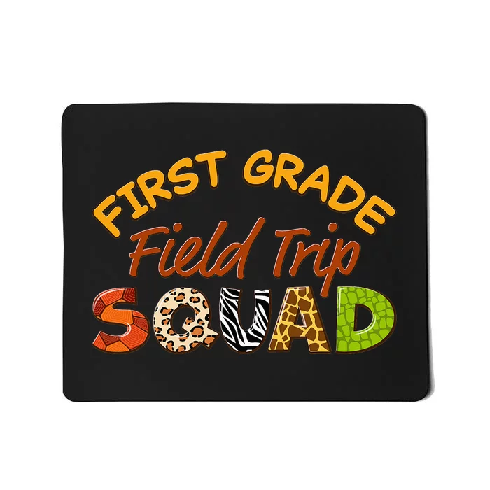 First Grade Students School Zoo Field Trip Squad Matching Mousepad