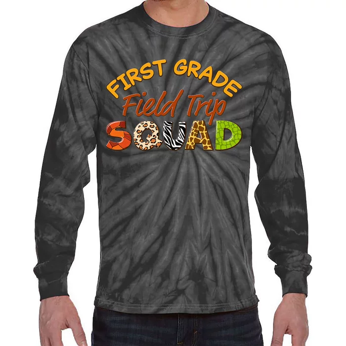 First Grade Students School Zoo Field Trip Squad Matching Tie-Dye Long Sleeve Shirt