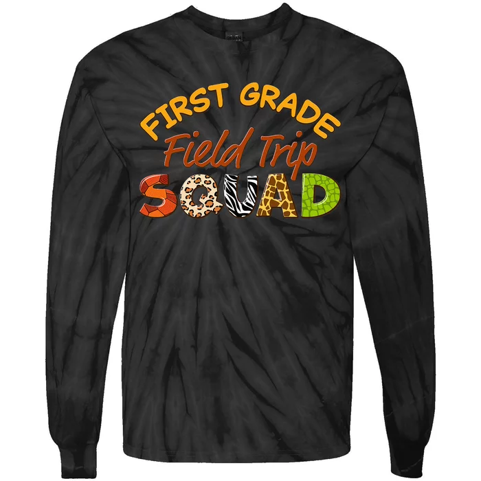 First Grade Students School Zoo Field Trip Squad Matching Tie-Dye Long Sleeve Shirt