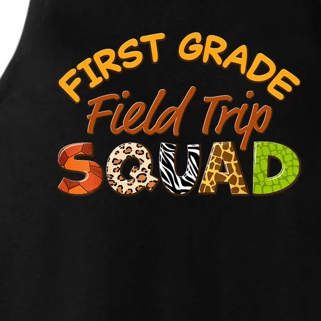 First Grade Students School Zoo Field Trip Squad Matching Ladies Tri-Blend Wicking Tank