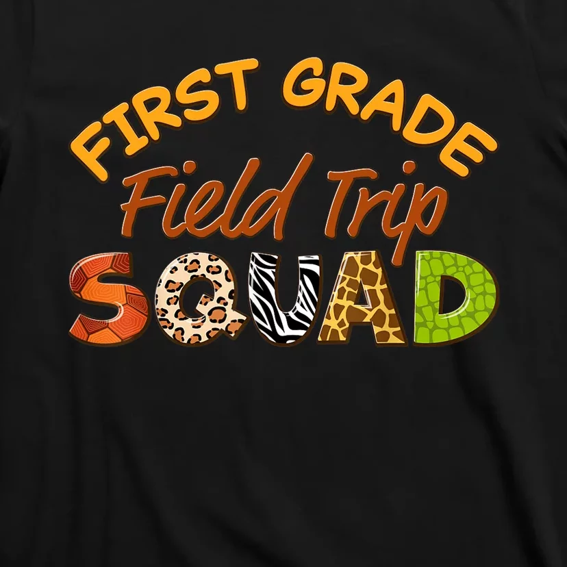 First Grade Students School Zoo Field Trip Squad Matching T-Shirt