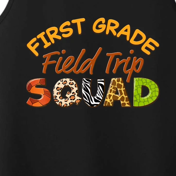 First Grade Students School Zoo Field Trip Squad Matching Performance Tank