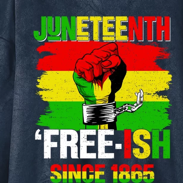 Freemeaningful Giftish Since 1865 Pan African American Flag Juneteenth Meaningfu Hooded Wearable Blanket