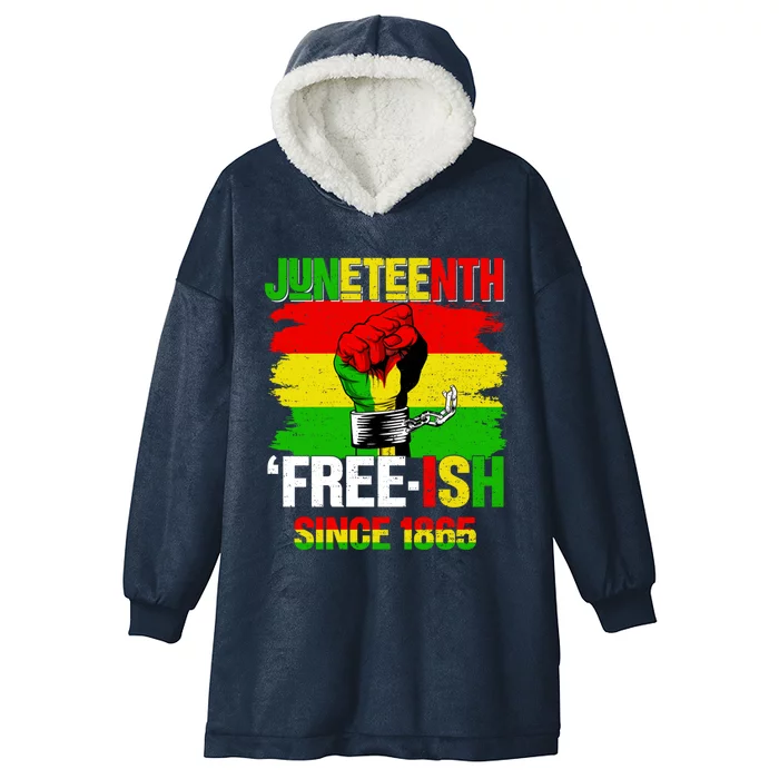 Freemeaningful Giftish Since 1865 Pan African American Flag Juneteenth Meaningfu Hooded Wearable Blanket