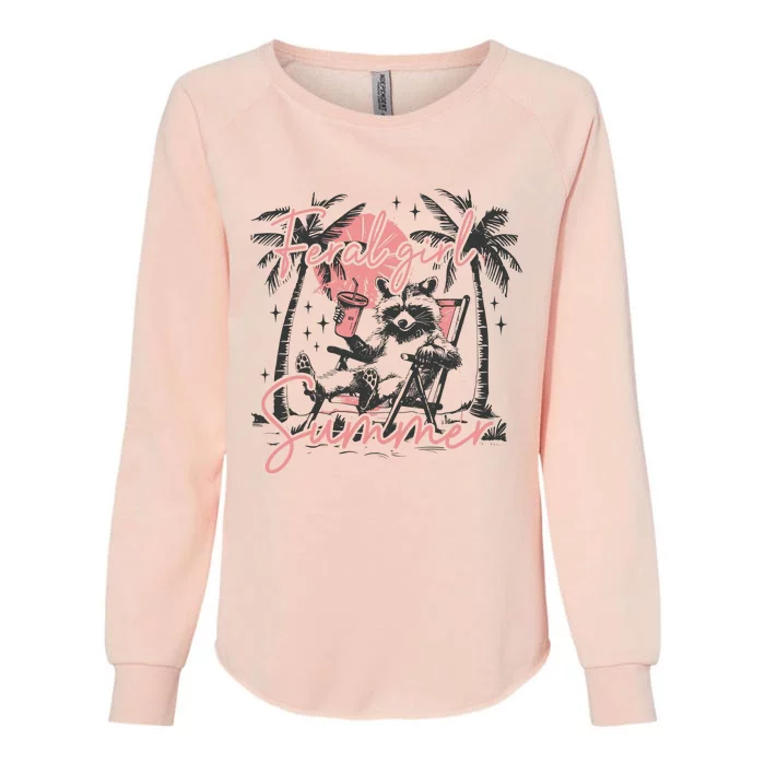 Feral Girl Summer Womens California Wash Sweatshirt