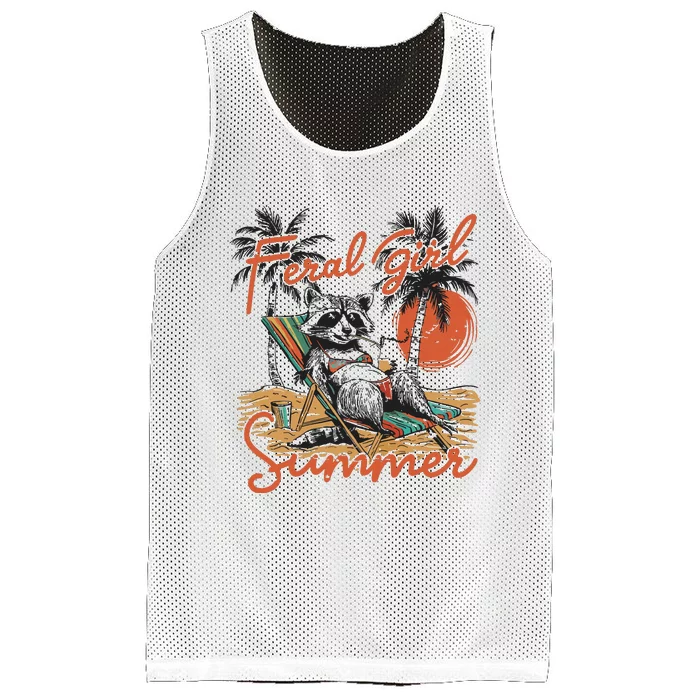 Feral Girl Summer Mesh Reversible Basketball Jersey Tank