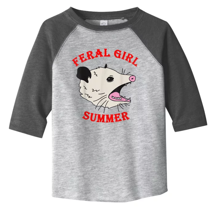 Feral Girl Summer Opossum Vintage Toddler Fine Jersey T-Shirt