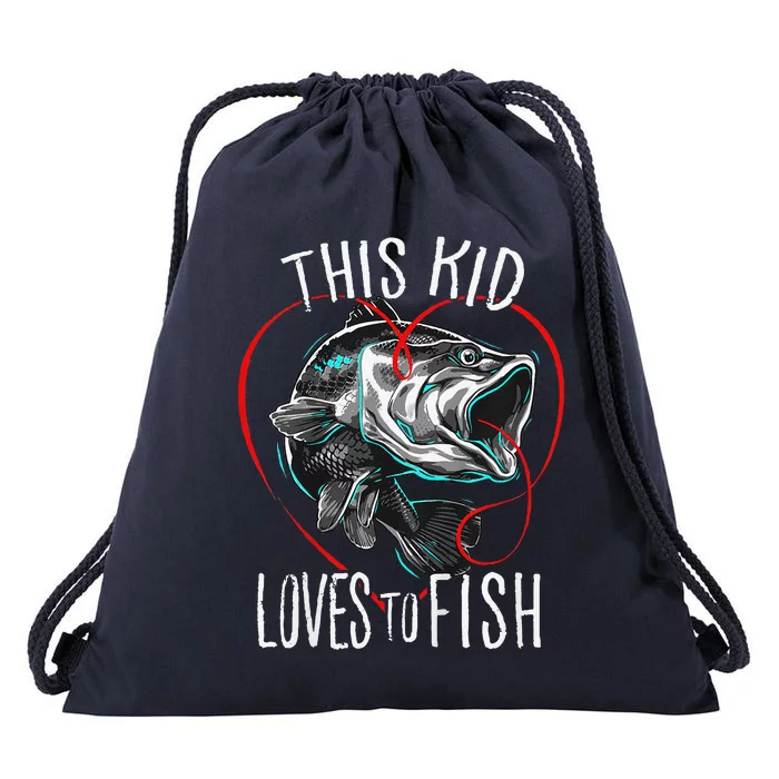 Fishing Gift This Loves To Fish Drawstring Bag