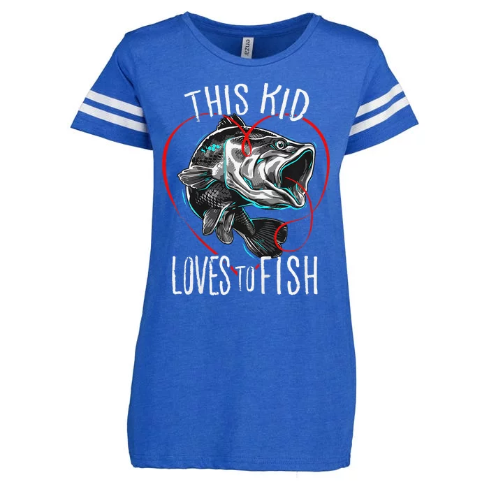 Fishing Gift This Loves To Fish Enza Ladies Jersey Football T-Shirt