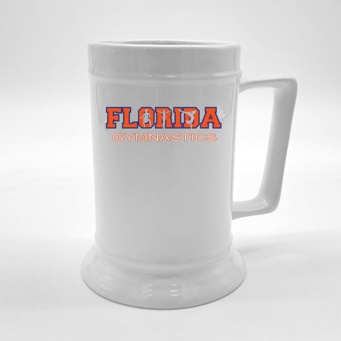 Florida Gymnastics Tumbling Gear Gymnast Aerobic Dance Gift Front & Back Beer Stein