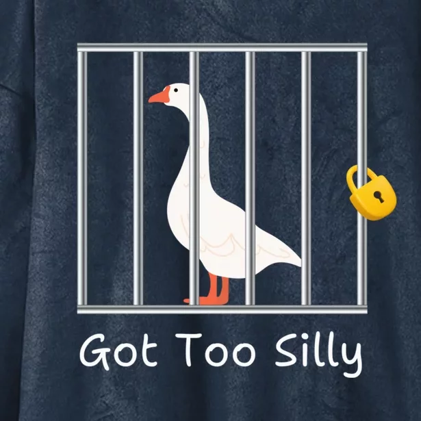 Funny Got Too Silly M.E.N.S Women Silly Goose In Prison Case Hooded Wearable Blanket