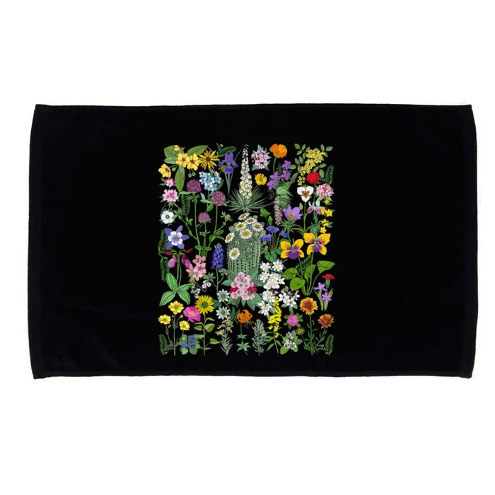 Flower Graphic Tees For Women Wildflower Floral Gardening Microfiber Hand Towel