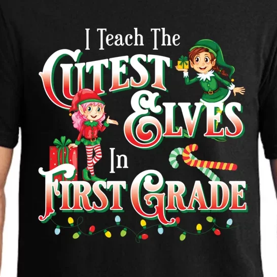 First Grade Teacher Christmas Gift Pajama Set