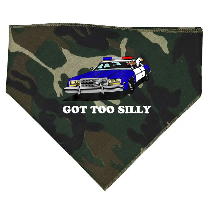 Funny Got Too Silly Goose USA-Made Doggie Bandana