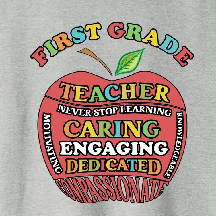 First Grade Teacher Life 1St Grade Teacher Gift Women's Crop Top Tee