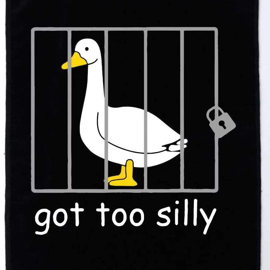 Funny Got Too Silly Women Silly Goose Platinum Collection Golf Towel