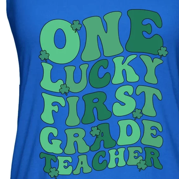 First Grade Teacher St Patricks Day 1St Grade Teacher Gift Ladies Essential Flowy Tank