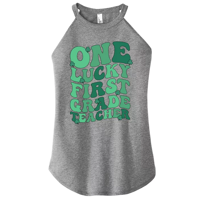 First Grade Teacher St Patricks Day 1St Grade Teacher Gift Women’s Perfect Tri Rocker Tank