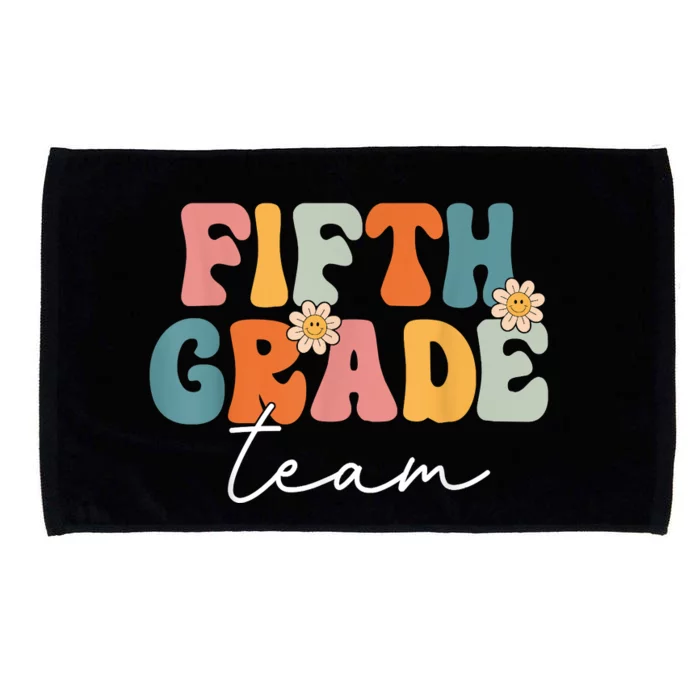 Fifth Grade Team Retro Groovy Back To School 5th Grade Microfiber Hand Towel