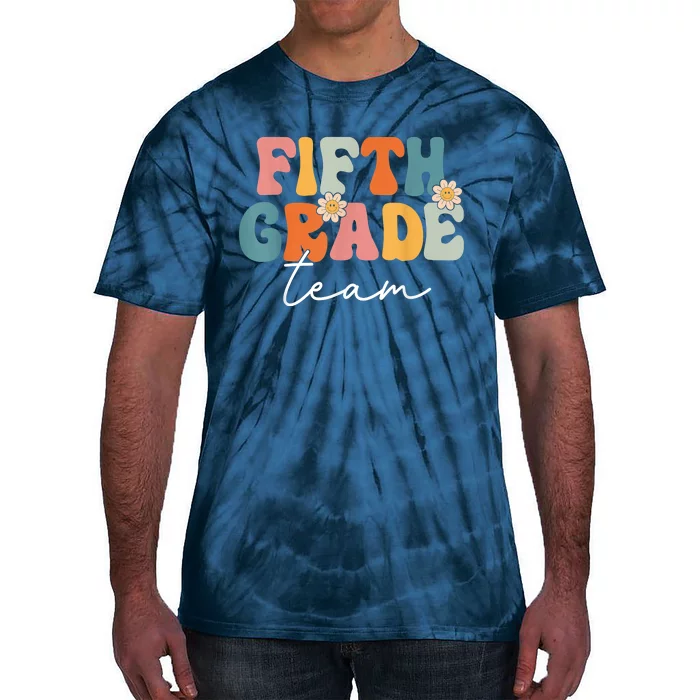 Fifth Grade Team Retro Groovy Back To School 5th Grade Tie-Dye T-Shirt