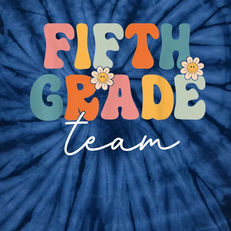 Fifth Grade Team Retro Groovy Back To School 5th Grade Tie-Dye T-Shirt