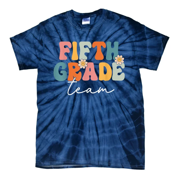 Fifth Grade Team Retro Groovy Back To School 5th Grade Tie-Dye T-Shirt